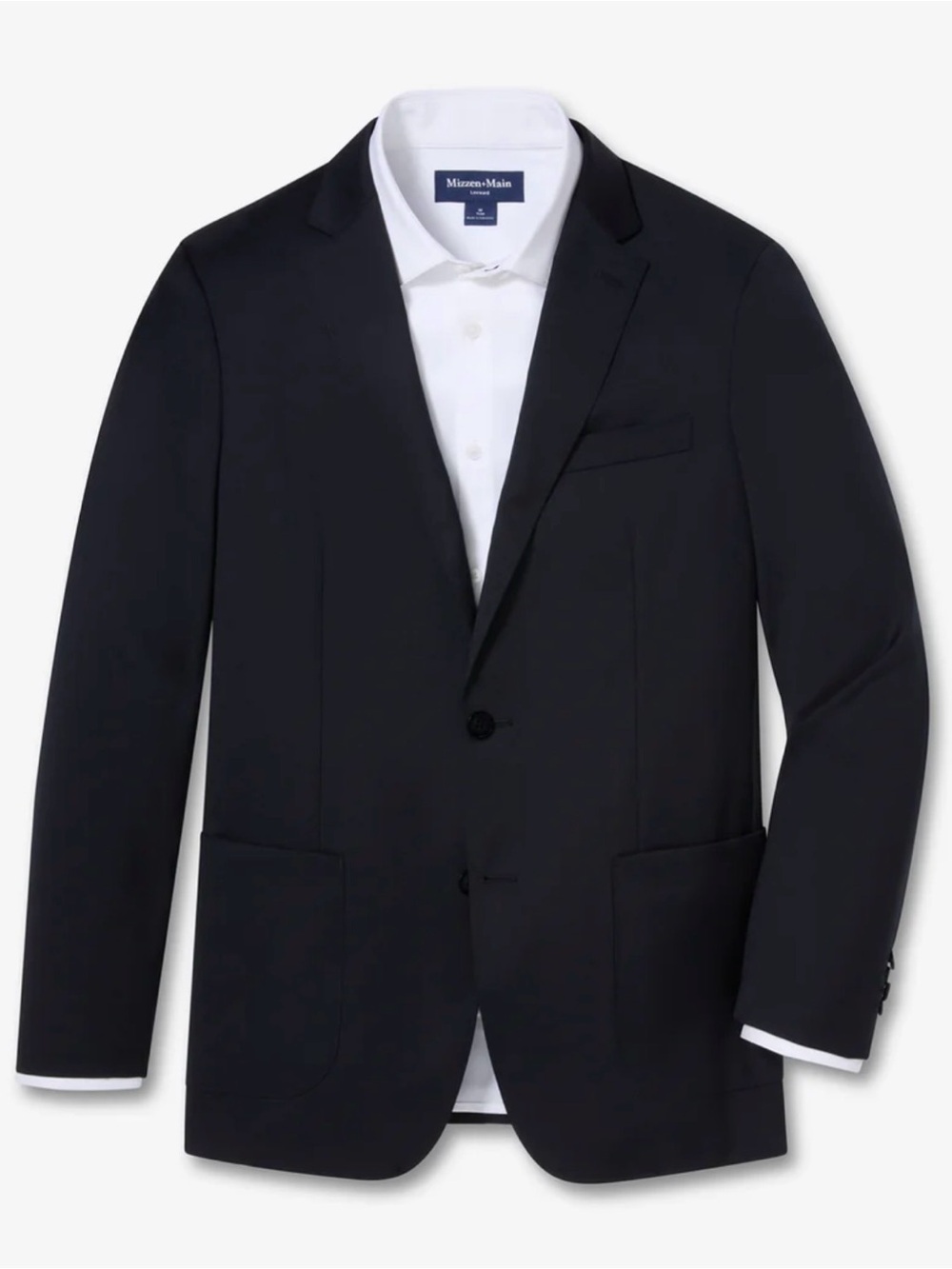 Mizzen Main Lavelle Solid Black Blazer Suit Jacket